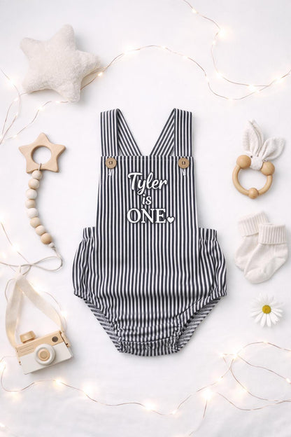 Personalised I am one birthday romper