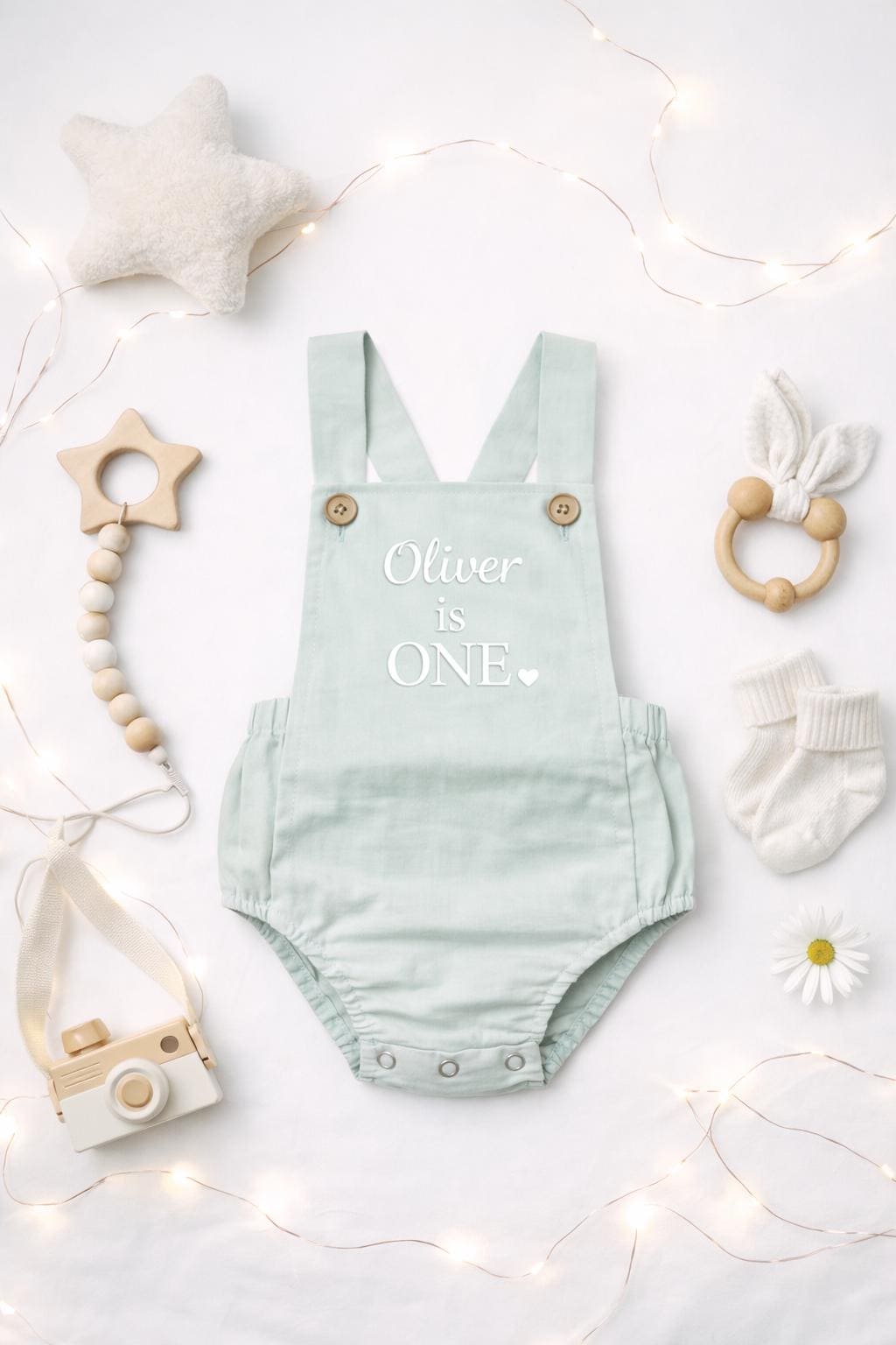 Personalised I am one birthday romper