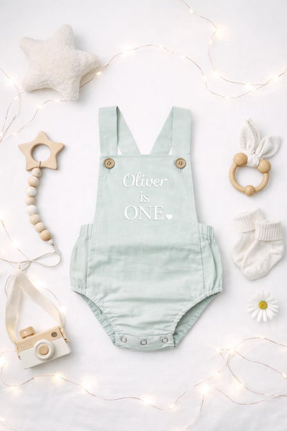 Personalised I am one birthday romper
