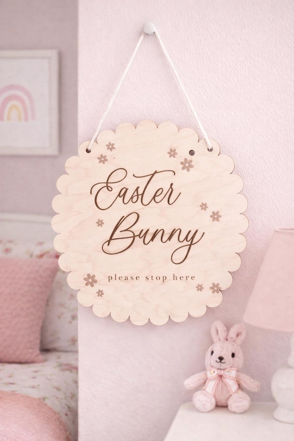 Easter Bunny Stop Here Sign