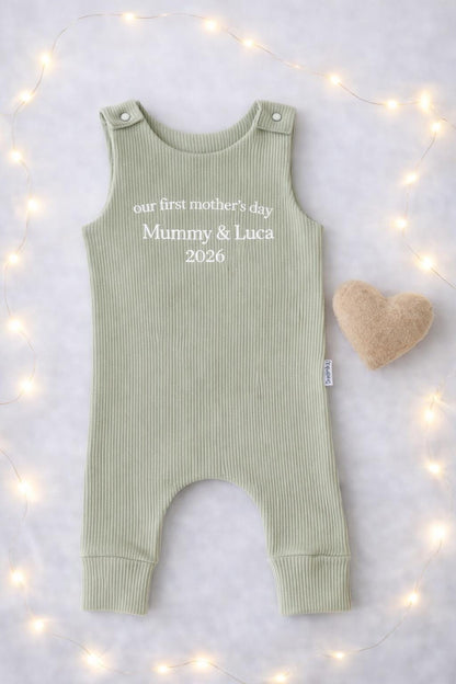 Personalised First Mother’s Day Baby Romper 2026 – Custom Name Outfit – Our First Mother’s Day Vest – Mummy & Me Gift – Baby Girl or Boy