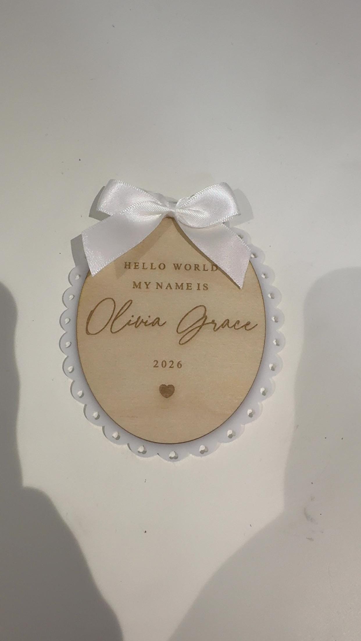 Personalised Welcome To The World Baby Name Announcement Sign