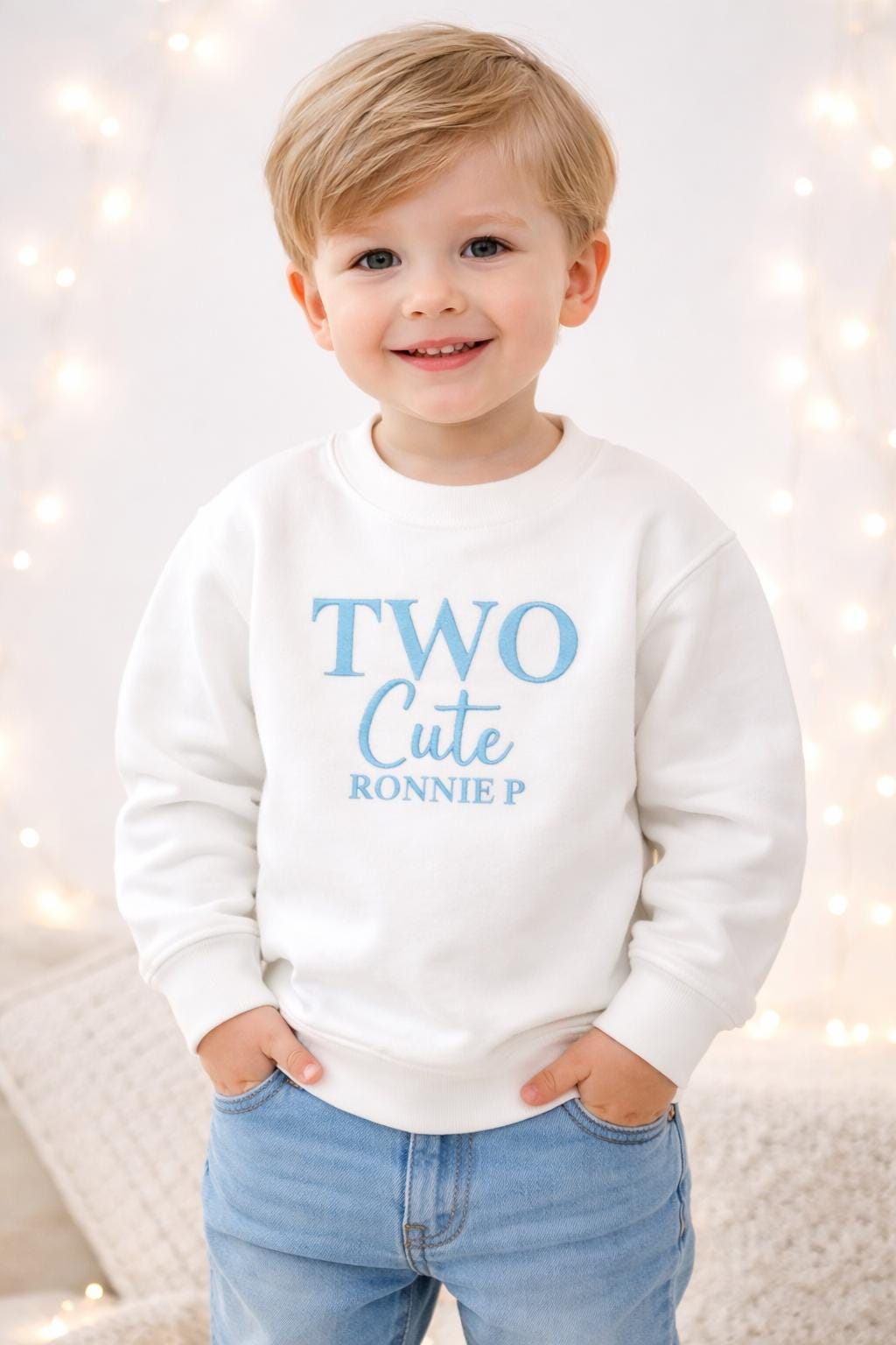 Personalised Second Birthday Sweatshirt, two cute Birthday Outfit, two Birthday Shirt, Embroidered two Sweater, Birthday Party Outfit,