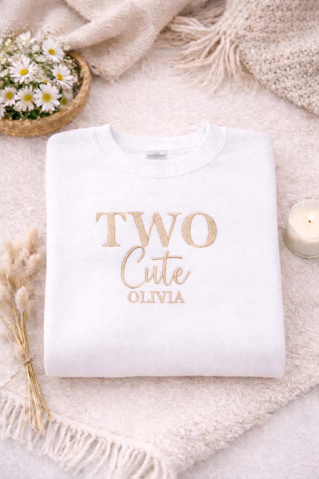 Personalised Second Birthday Sweatshirt, two cute Birthday Outfit, two Birthday Shirt, Embroidered two Sweater, Birthday Party Outfit,
