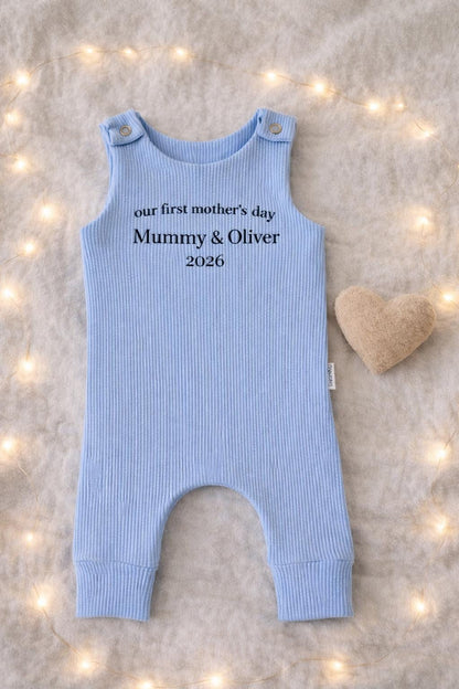 Personalised First Mother’s Day Baby Romper 2026 – Custom Name Outfit – Our First Mother’s Day Vest – Mummy & Me Gift – Baby Girl or Boy