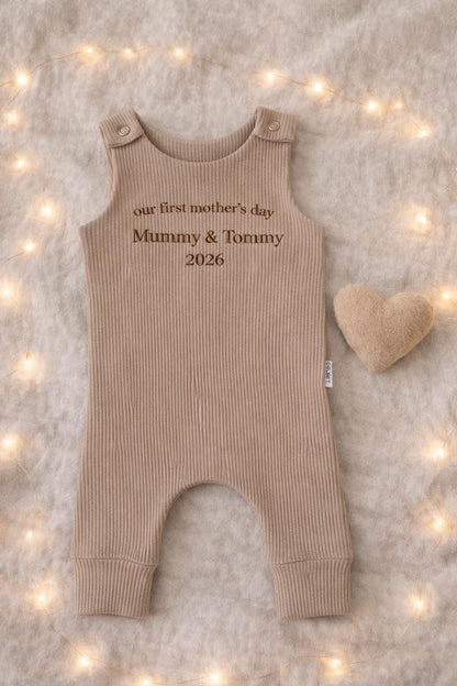 Personalised First Mother’s Day Baby Romper 2026 – Custom Name Outfit – Our First Mother’s Day Vest – Mummy & Me Gift – Baby Girl or Boy