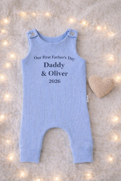 Personalised First Fathers Day Baby Romper 2026