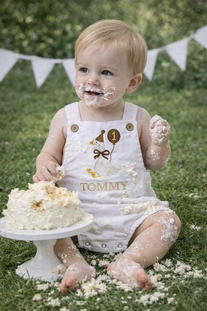 Personalised I am one birthday romper - Goose 2