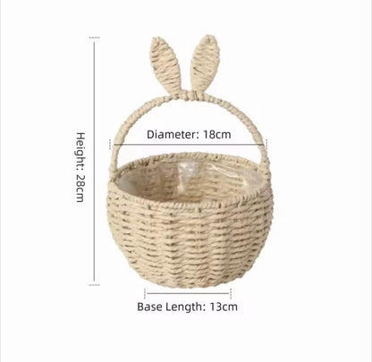 Personalised Easter Bunny Basket and tag
