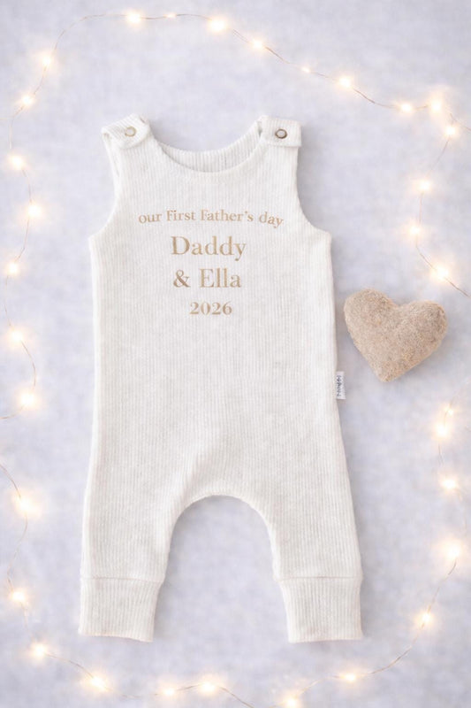Personalised First Fathers Day Baby Romper 2026