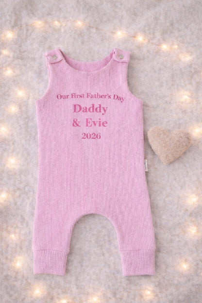 Personalised First Fathers Day Baby Romper 2026