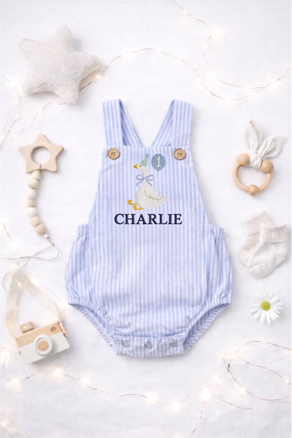 Personalised I am one birthday romper - Goose 2