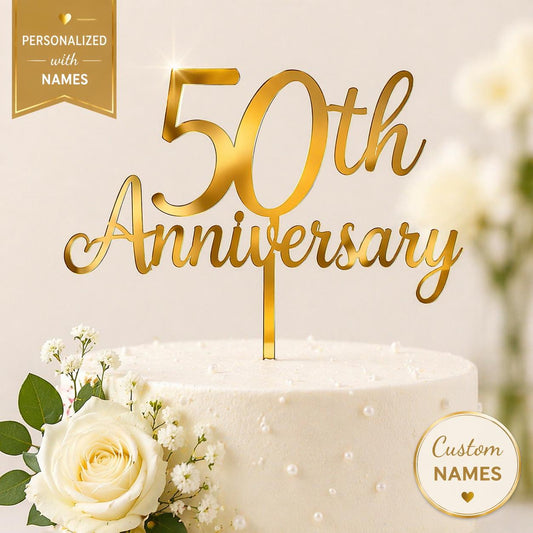 50th Anniversary Cake Topper