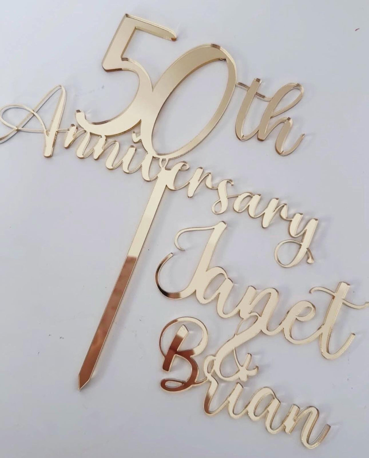 50th Anniversary Cake Topper