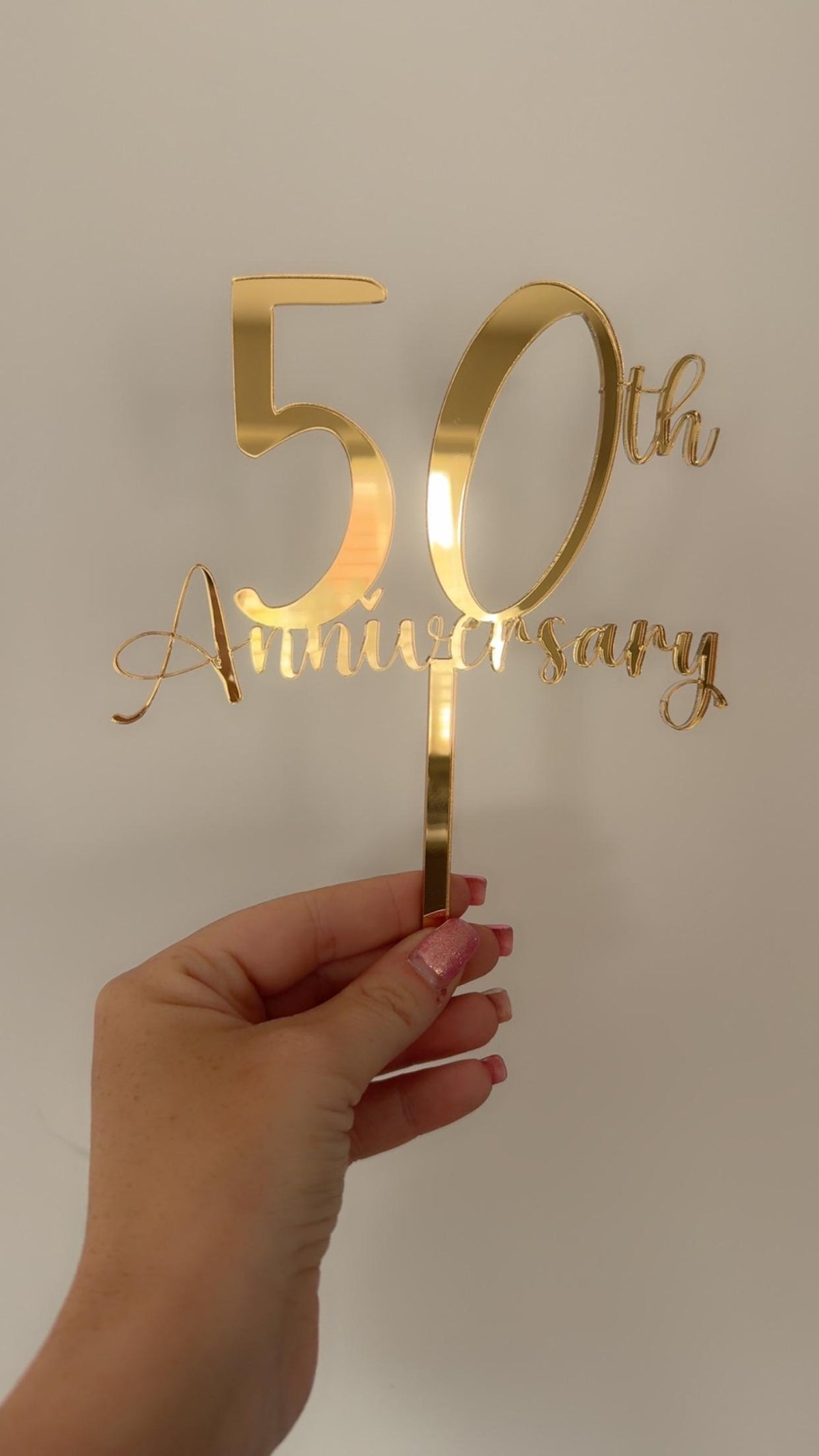50th Anniversary Cake Topper