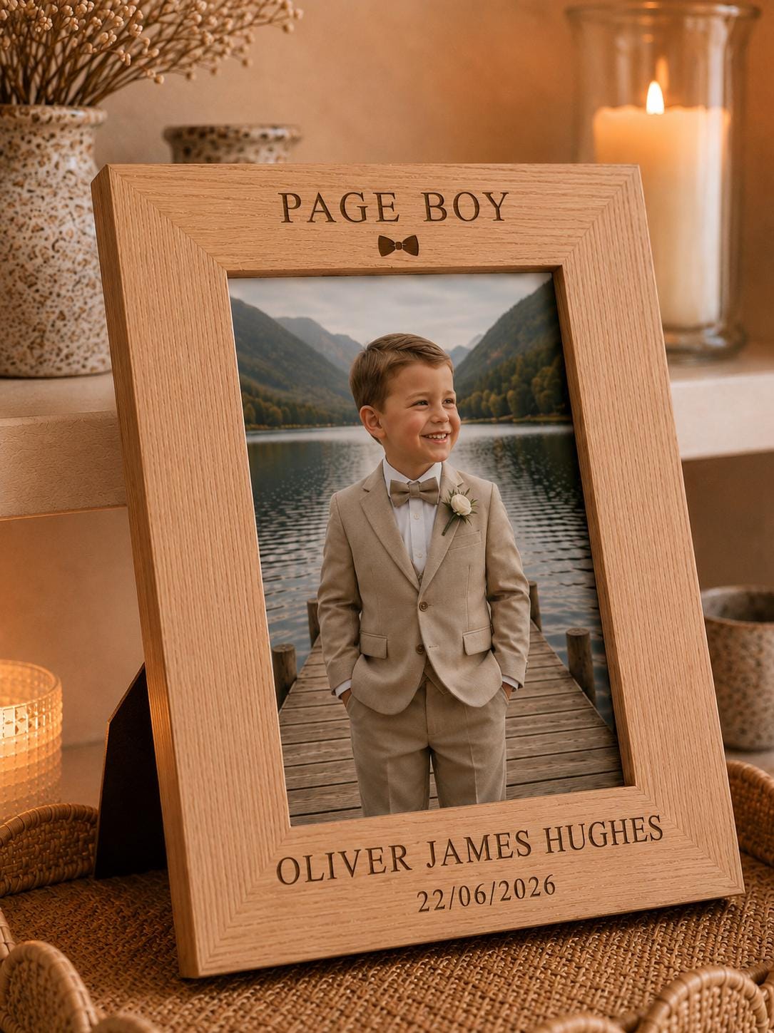Personalised Page Boy Photo Frame