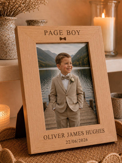 Personalised Page Boy Photo Frame