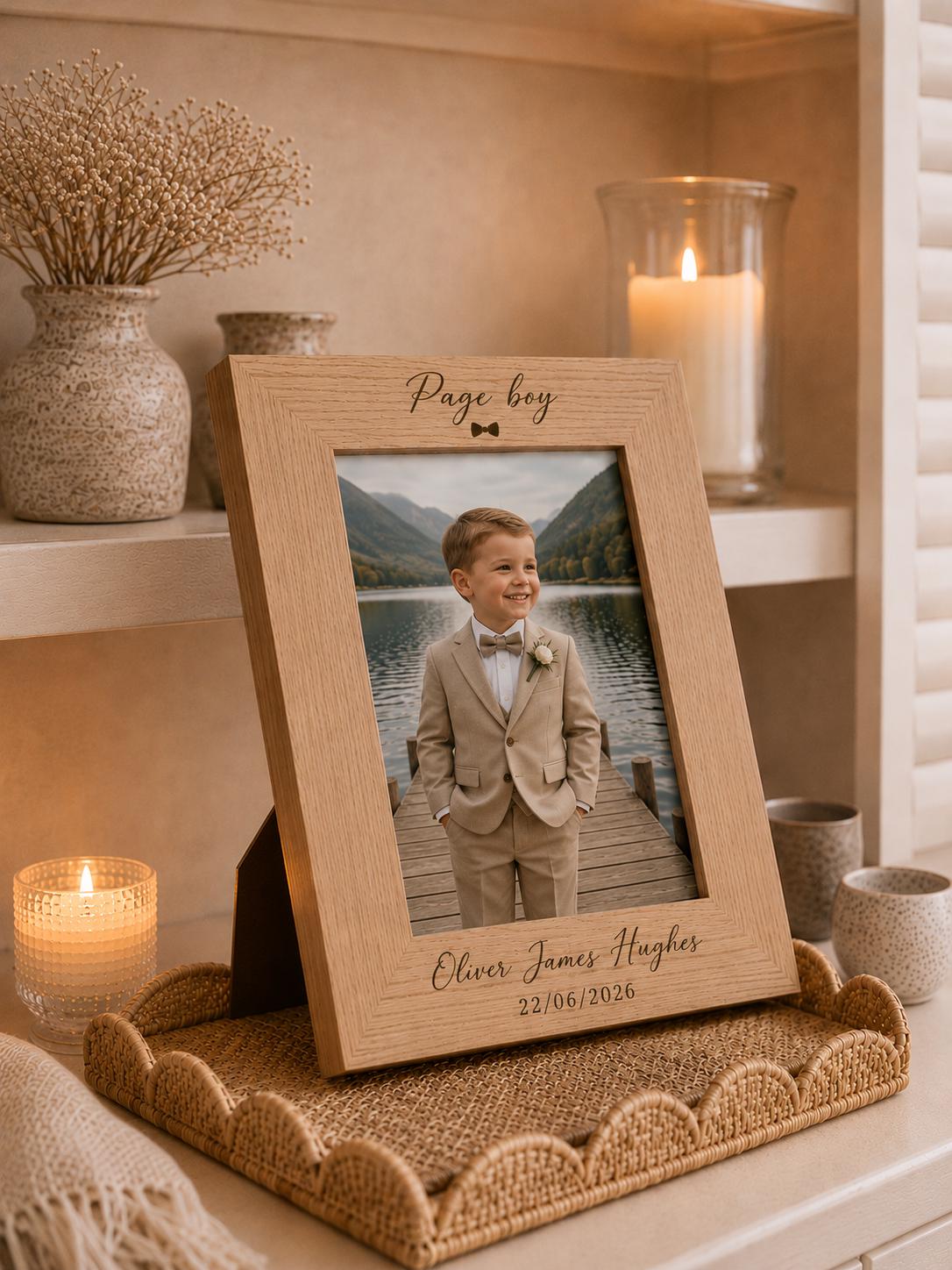 Personalised Page Boy Photo Frame