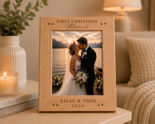 First Christmas as Mr & Mrs Photo Frame