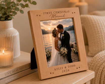 First Christmas as Mr & Mrs Photo Frame