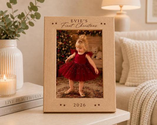 Personalised First Christmas Photo Frame