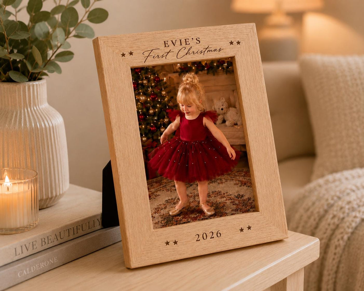 Personalised First Christmas Photo Frame