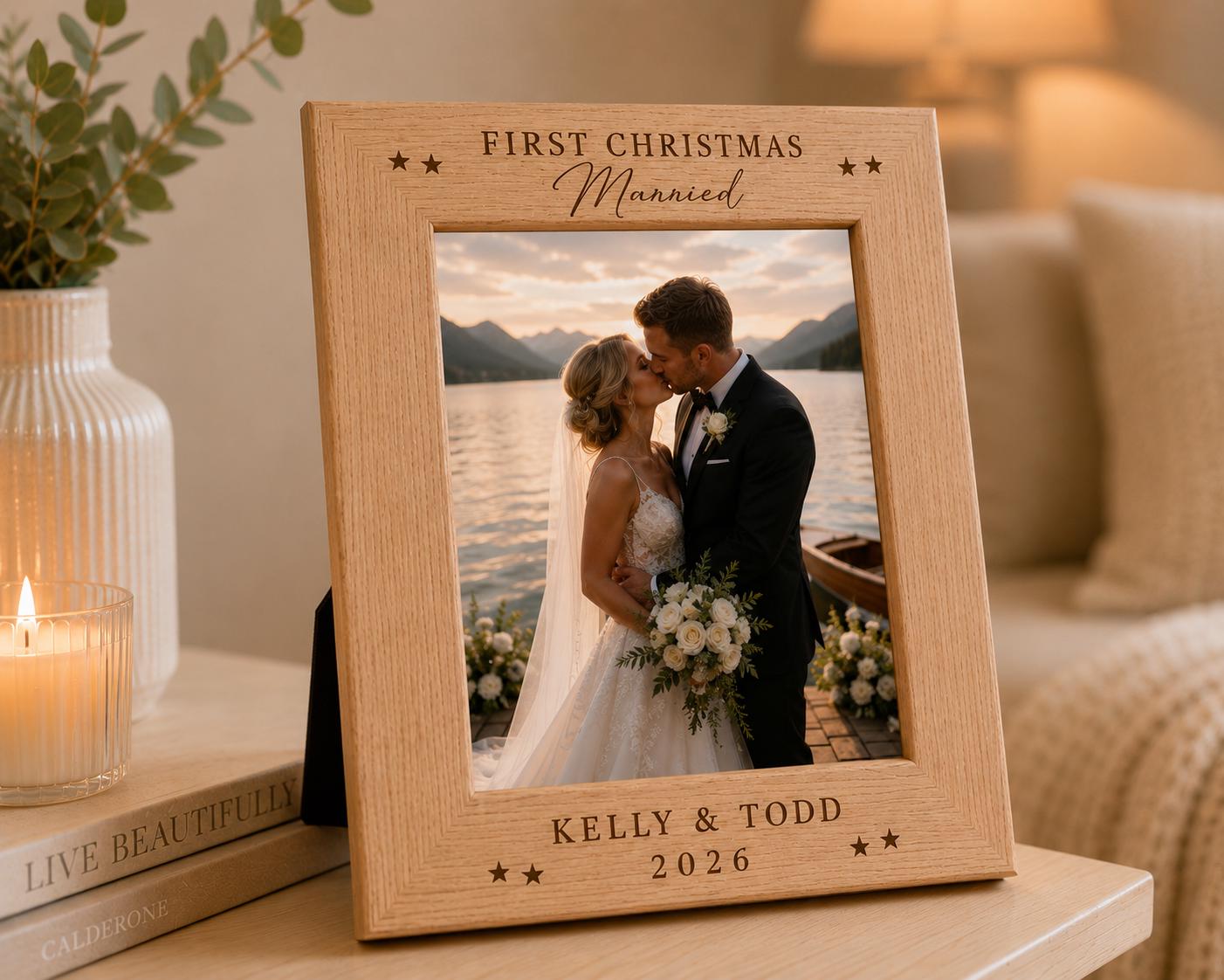 First Christmas as Mr & Mrs Photo Frame