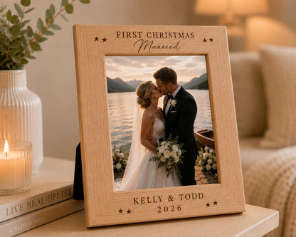 First Christmas as Mr & Mrs Photo Frame